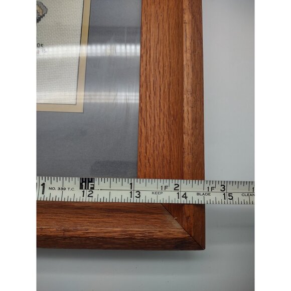 Vintage 1995 Completed Cross Stitch Native American Southwest Frame Wall Hanging - Picture 6 of 16